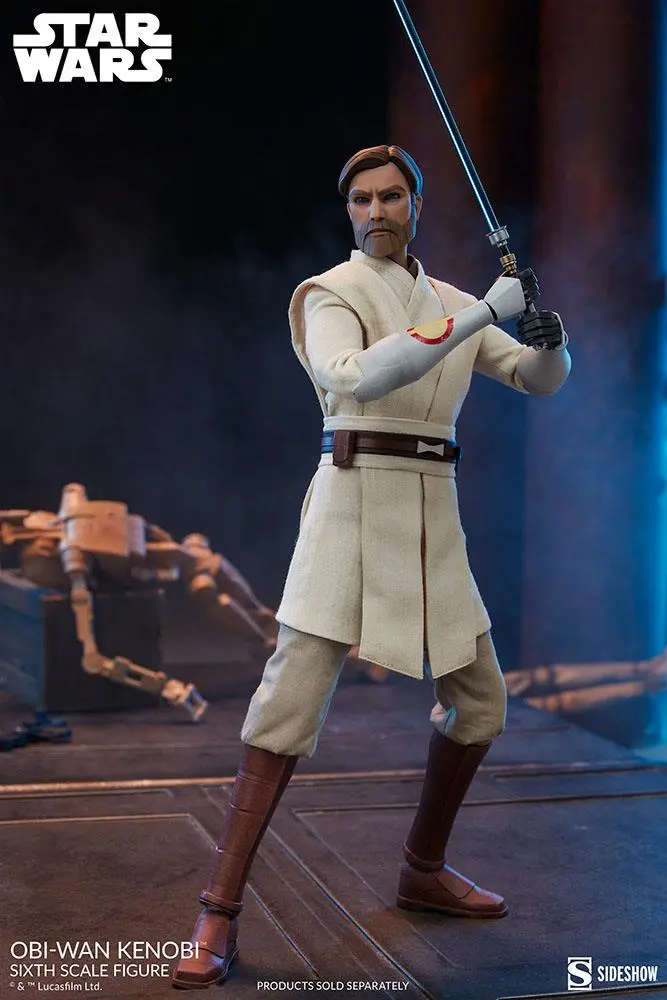 Star Wars The Clone Wars Actionfigur 1/6 Obi-Wan Kenobi 30 cm termékfotó