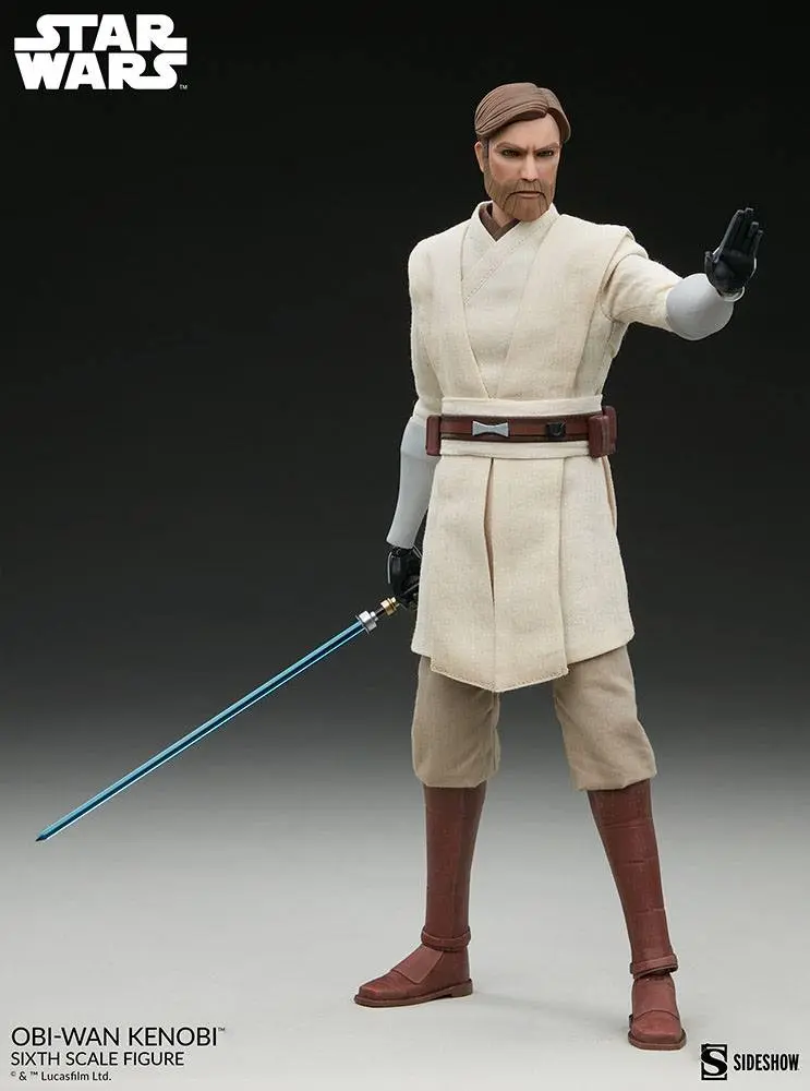 Star Wars The Clone Wars Actionfigur 1/6 Obi-Wan Kenobi 30 cm termékfotó