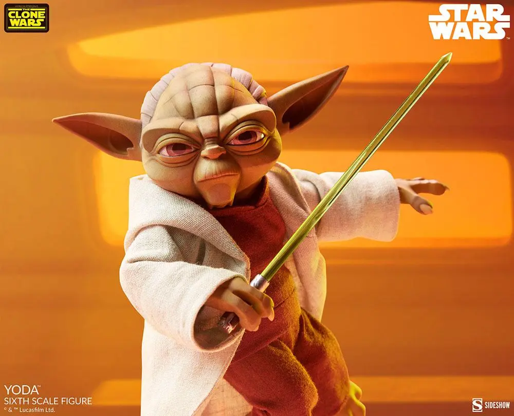 Star Wars The Clone Wars Actionfigur 1/6 Yoda 14 cm Produktfoto