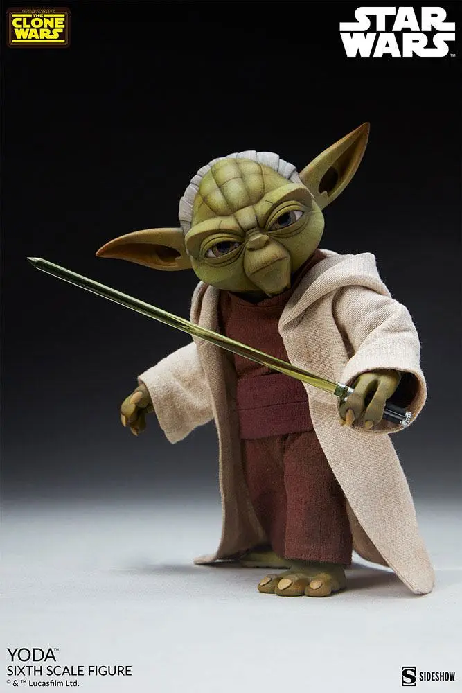 Star Wars The Clone Wars Actionfigur 1/6 Yoda 14 cm Produktfoto