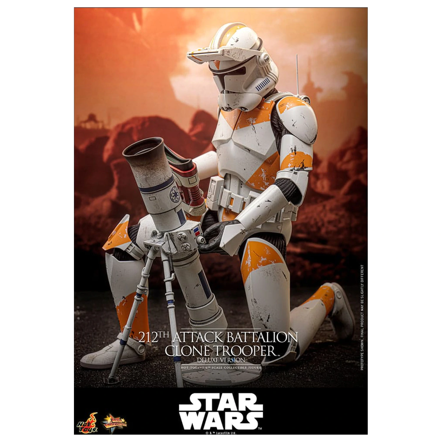 Star Wars: The Clone Wars Actionfigur 1/6 212th Attack Battalion Clone Trooper Deluxe Version 30 cm Produktfoto