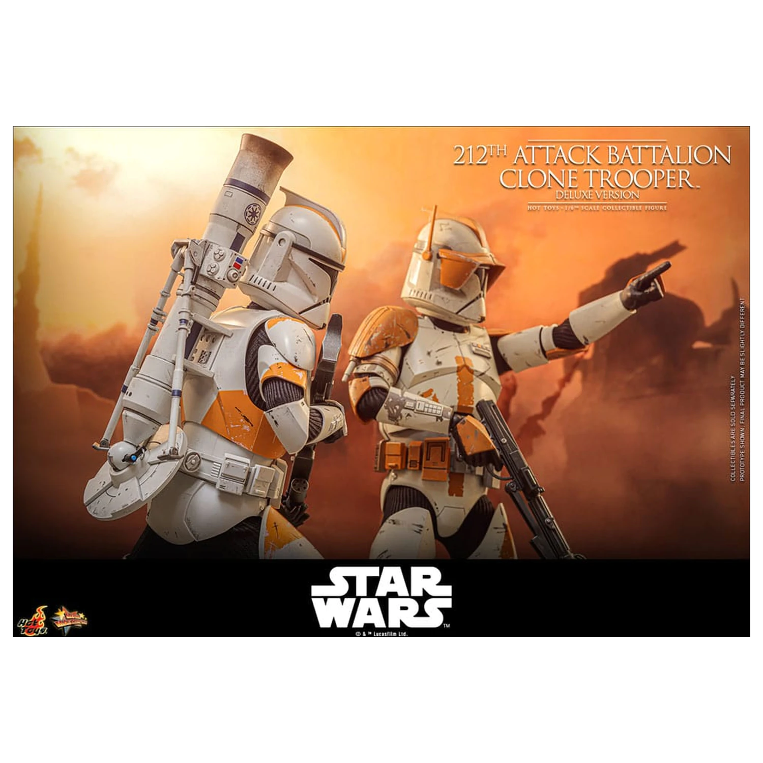 Star Wars: The Clone Wars Actionfigur 1/6 212th Attack Battalion Clone Trooper Deluxe Version 30 cm Produktfoto