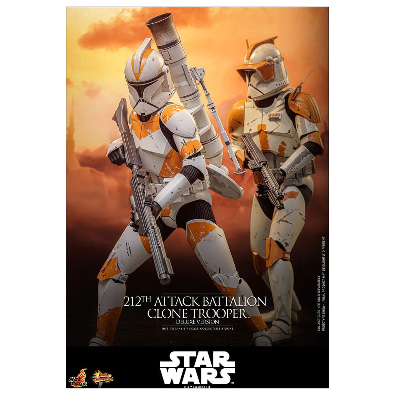 Star Wars: The Clone Wars Actionfigur 1/6 212th Attack Battalion Clone Trooper Deluxe Version 30 cm Produktfoto