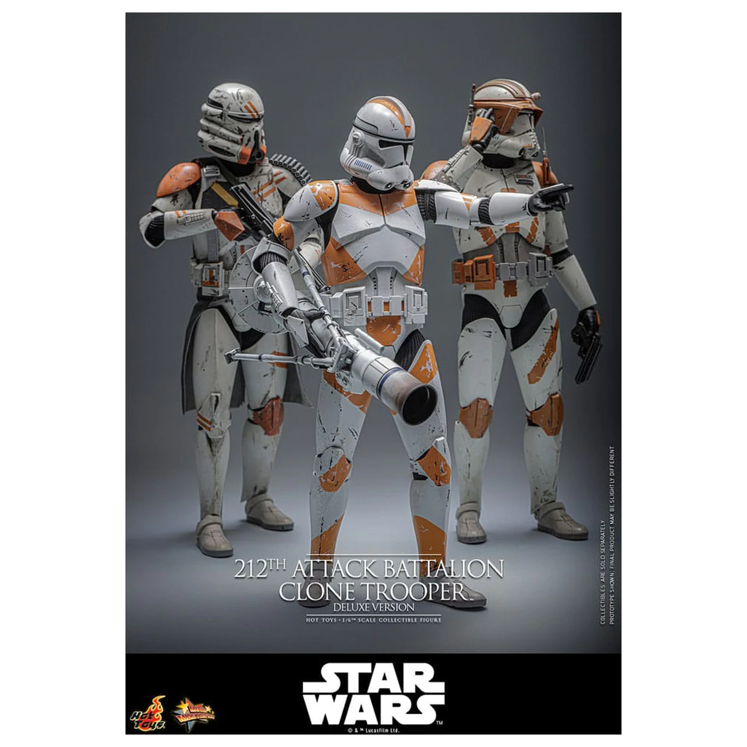 Star Wars: The Clone Wars Actionfigur 1/6 212th Attack Battalion Clone Trooper Deluxe Version 30 cm Produktfoto