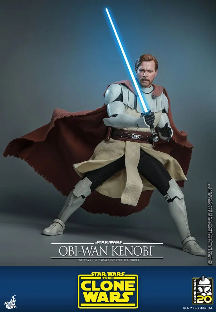Star Wars The Clone Wars Actionfigur 1/6 Obi-Wan Kenobi 30 cm Produktfoto