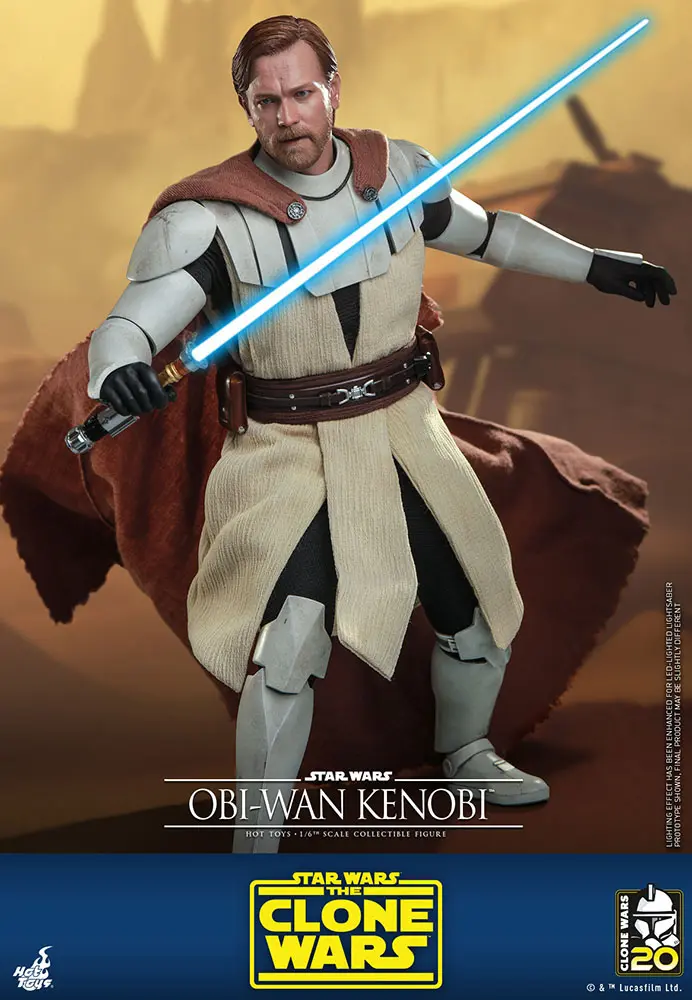 Star Wars The Clone Wars Actionfigur 1/6 Obi-Wan Kenobi 30 cm Produktfoto
