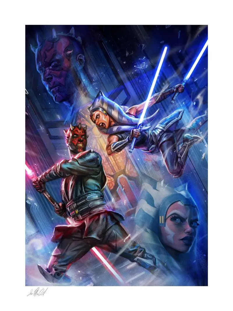 Star Wars: The Clone Wars Kunstdruck One Last Lesson: Ahsoka Tano vs Darth Maul 46 x 61 cm - ungerahmt Produktfoto