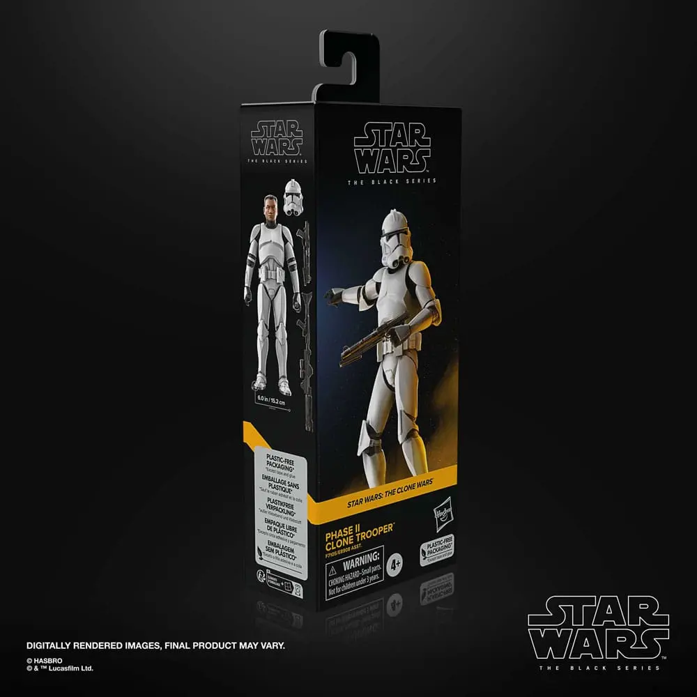 Star Wars: The Clone Wars Black Series Action Figur Phase II Clone Trooper 15 cm Produktfoto