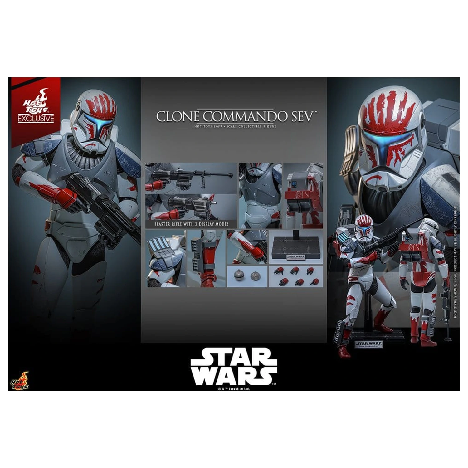 Star Wars: The Clone Wars Television Masterpiece Actionfigur 1/6 Clone Commando Sev 30 cm Produktfoto