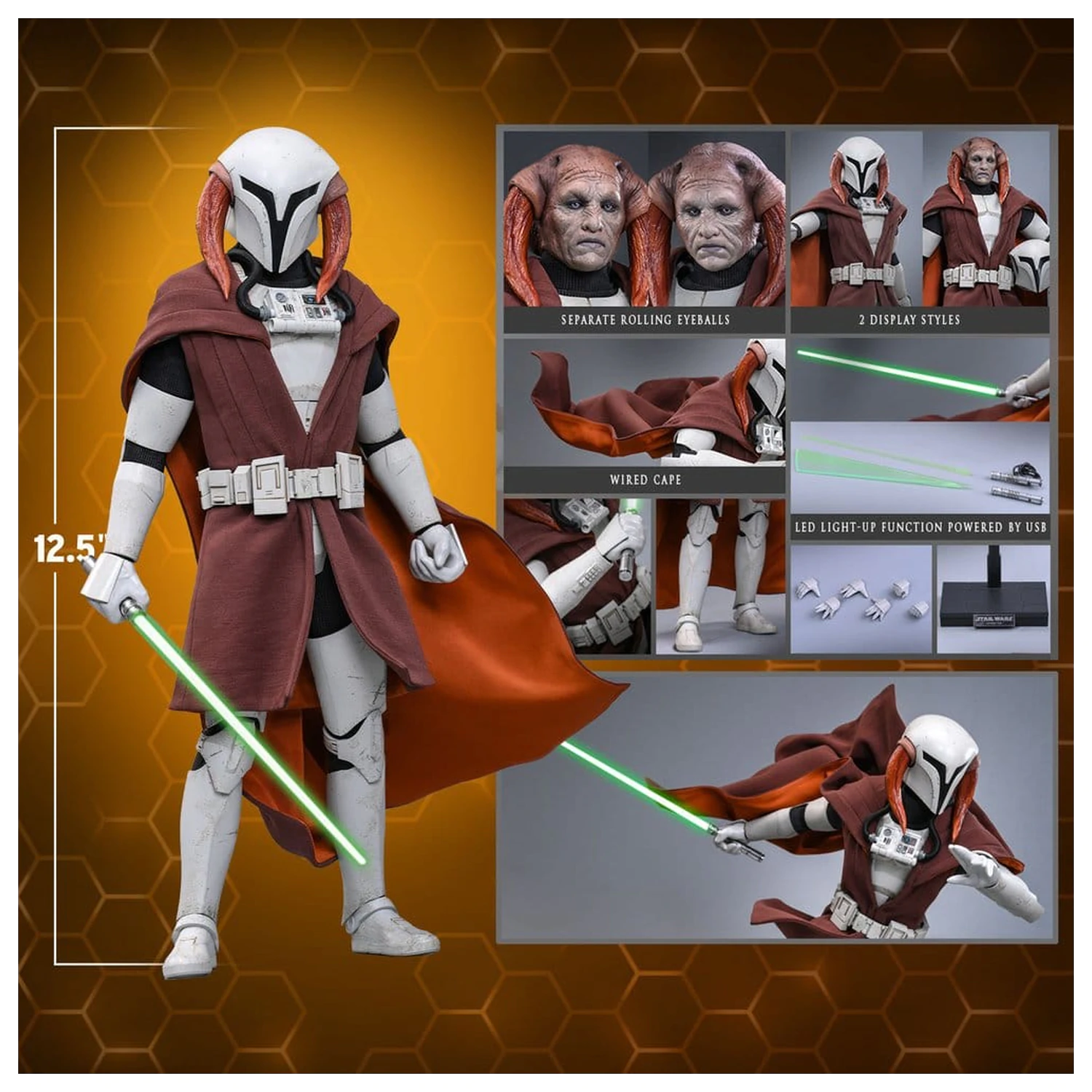 Star Wars: The Clone Wars Television Masterpiece Action Figur 1/6 Saesee Tiin (Clone Armor) 32 cm Produktfoto