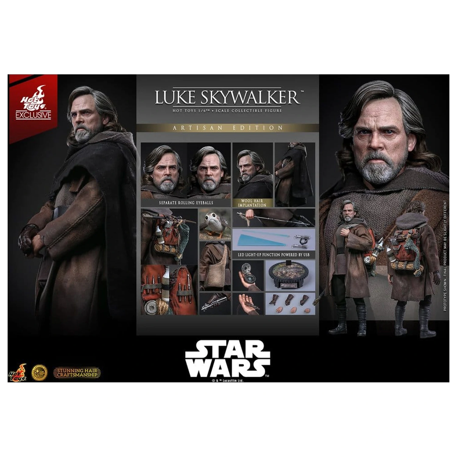 Star Wars: The Last Jedi Film-Meisterstück Actionfigur 1/6 Luke Skywalker (Artisan Edition) 29 cm Produktfoto