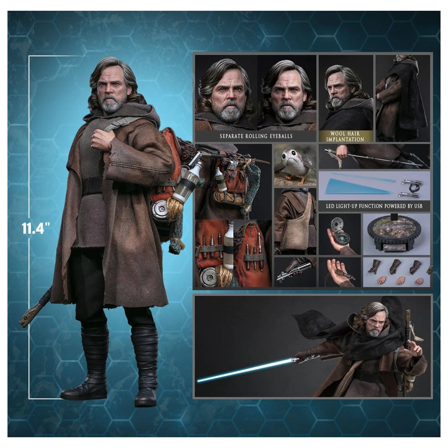Star Wars: The Last Jedi Film-Meisterstück Actionfigur 1/6 Luke Skywalker (Artisan Edition) 29 cm Produktfoto