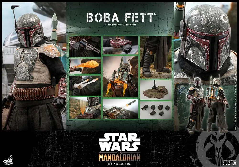 Star Wars The Mandalorian Actionfigur 1/6 Boba Fett 30 cm termékfotó