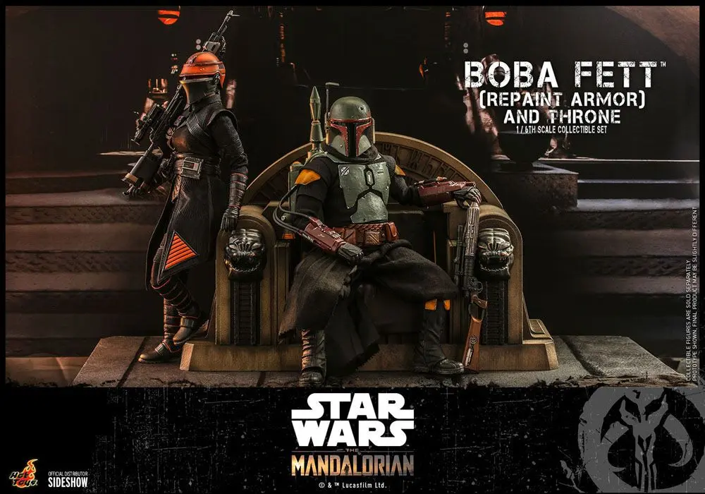 Star Wars The Mandalorian Actionfigur 1/6 Boba Fett (Repaint Armor) and Throne 30 cm Produktfoto
