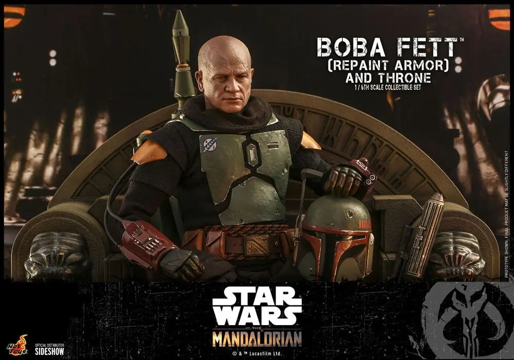 Star Wars The Mandalorian Actionfigur 1/6 Boba Fett (Repaint Armor) and Throne 30 cm Produktfoto
