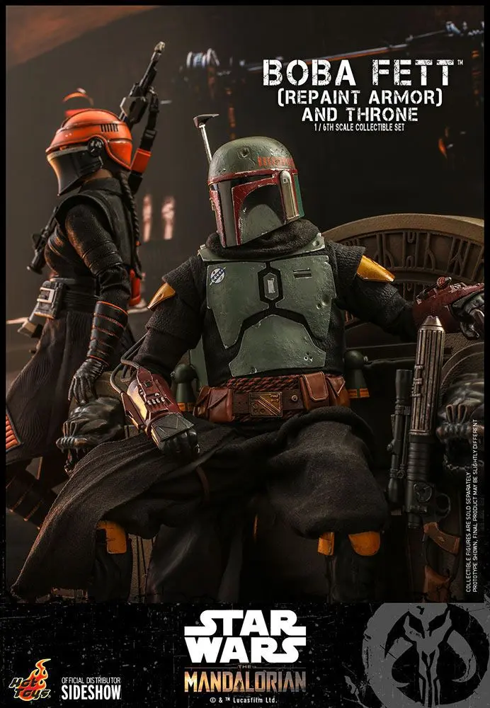Star Wars The Mandalorian Actionfigur 1/6 Boba Fett (Repaint Armor) and Throne 30 cm Produktfoto