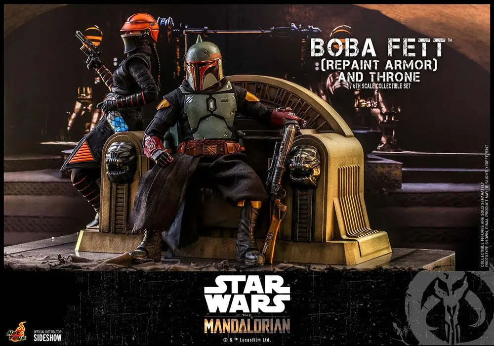 Star Wars The Mandalorian Actionfigur 1/6 Boba Fett (Repaint Armor) and Throne 30 cm Produktfoto