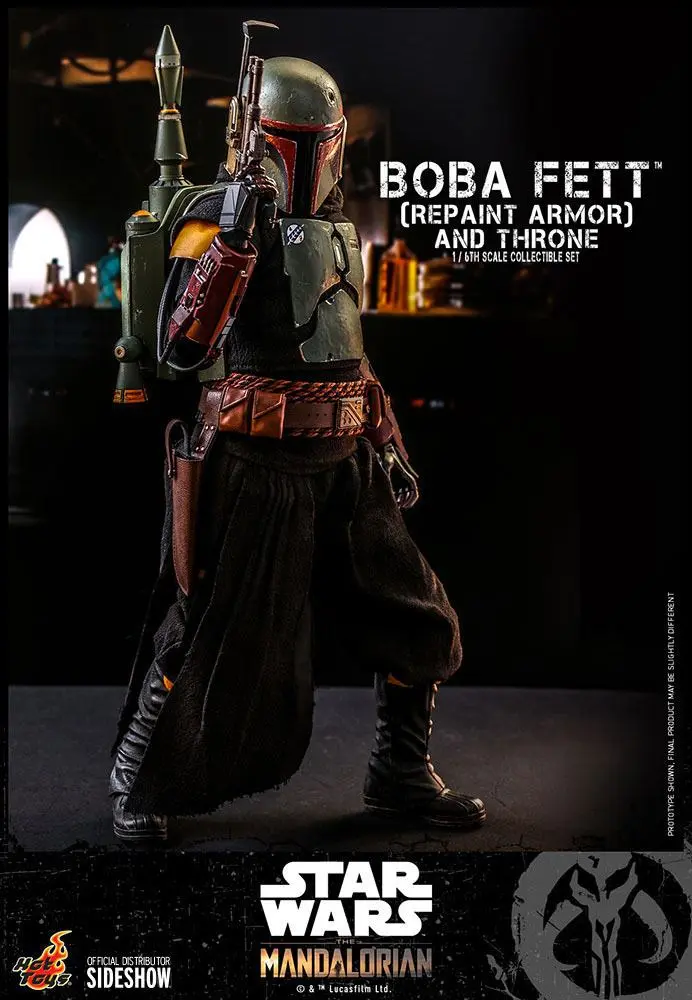 Star Wars The Mandalorian Actionfigur 1/6 Boba Fett (Repaint Armor) and Throne 30 cm Produktfoto