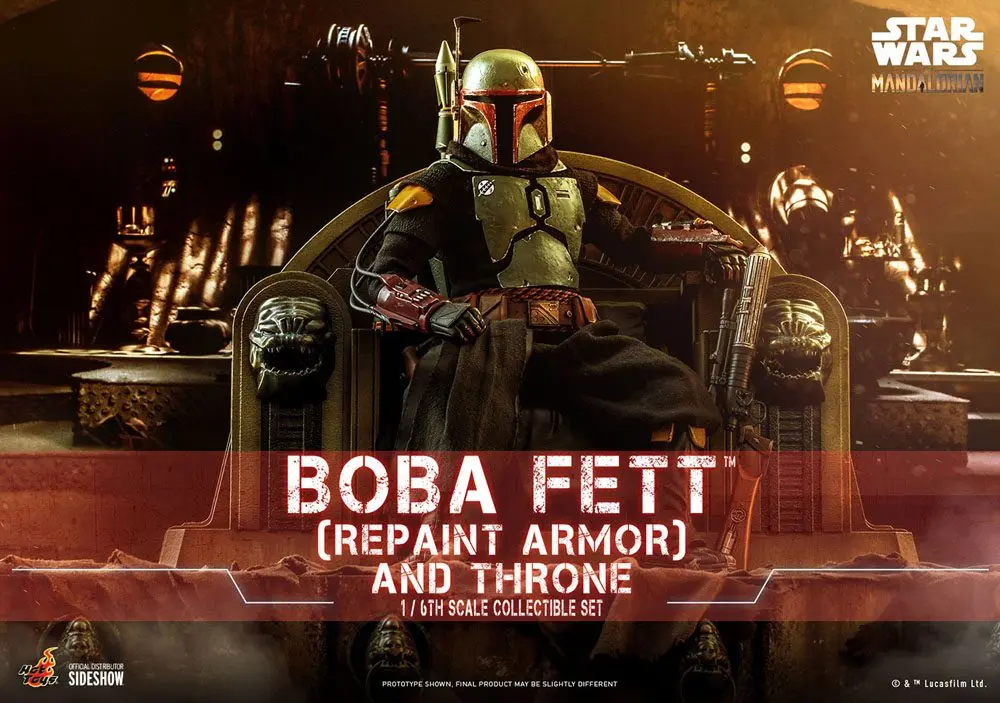 Star Wars The Mandalorian Actionfigur 1/6 Boba Fett (Repaint Armor) and Throne 30 cm Produktfoto