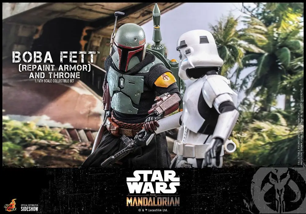 Star Wars The Mandalorian Actionfigur 1/6 Boba Fett (Repaint Armor) and Throne 30 cm Produktfoto