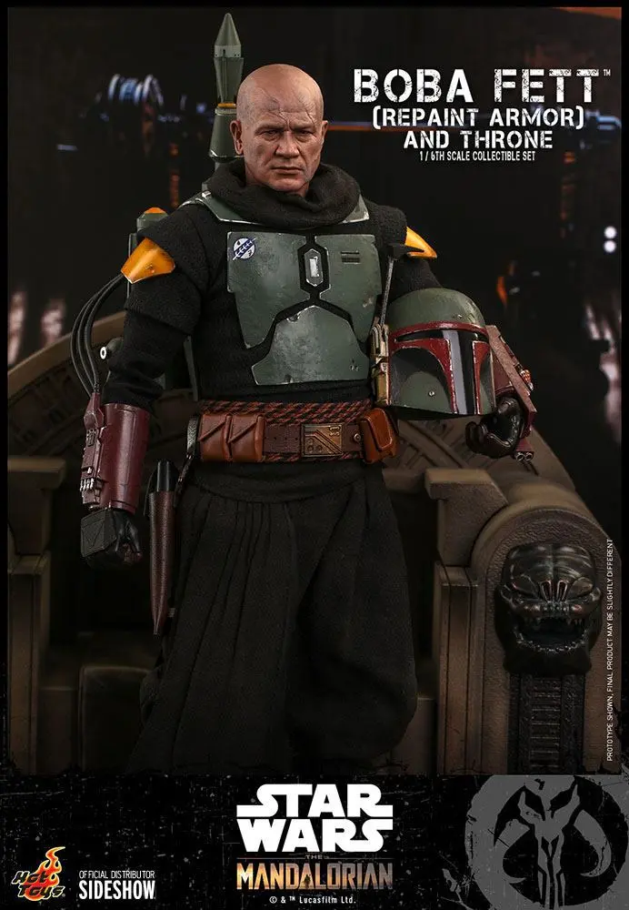 Star Wars The Mandalorian Actionfigur 1/6 Boba Fett (Repaint Armor) and Throne 30 cm Produktfoto