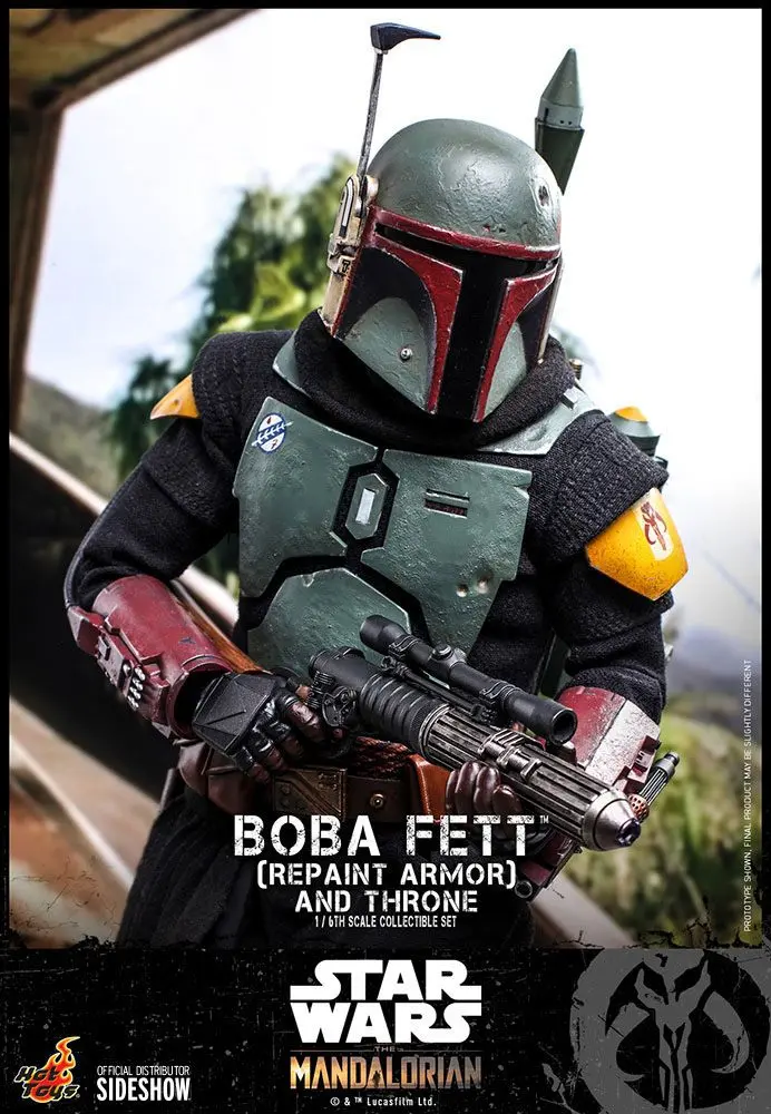 Star Wars The Mandalorian Actionfigur 1/6 Boba Fett (Repaint Armor) and Throne 30 cm Produktfoto