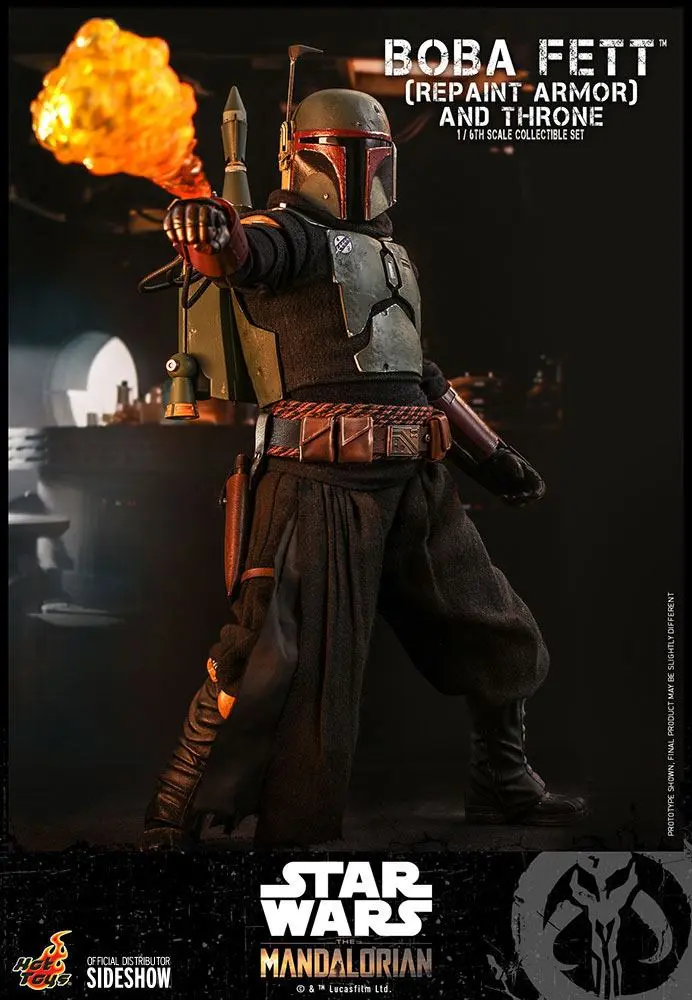 Star Wars The Mandalorian Actionfigur 1/6 Boba Fett (Repaint Armor) and Throne 30 cm Produktfoto