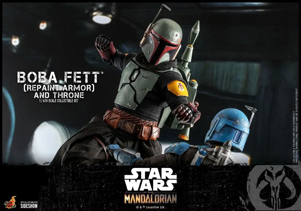 Star Wars The Mandalorian Actionfigur 1/6 Boba Fett (Repaint Armor) and Throne 30 cm Produktfoto