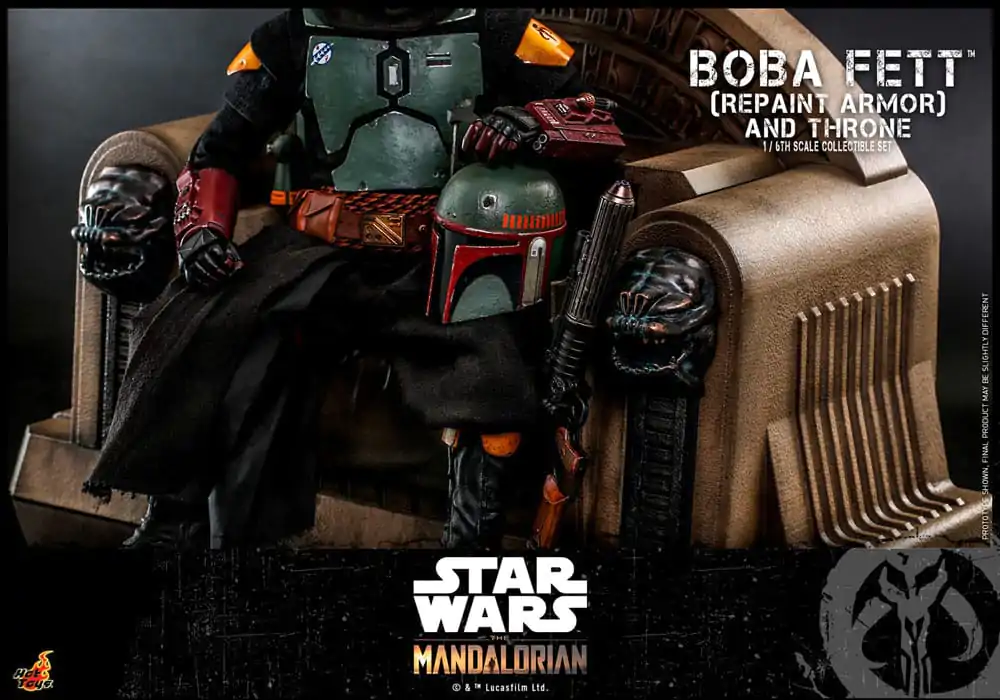 Star Wars: The Mandalorian Action Figur 1/6 Boba Fett Repaint Armor and Throne Special Edition 30 cm Produktfoto