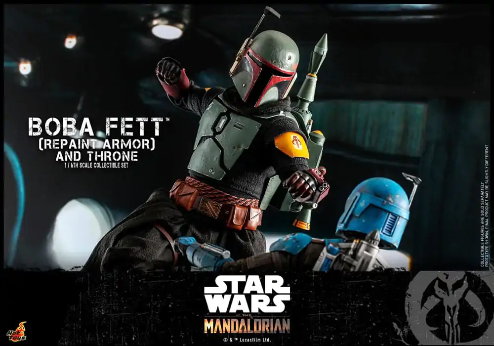 Star Wars: The Mandalorian Action Figur 1/6 Boba Fett Repaint Armor and Throne Special Edition 30 cm Produktfoto