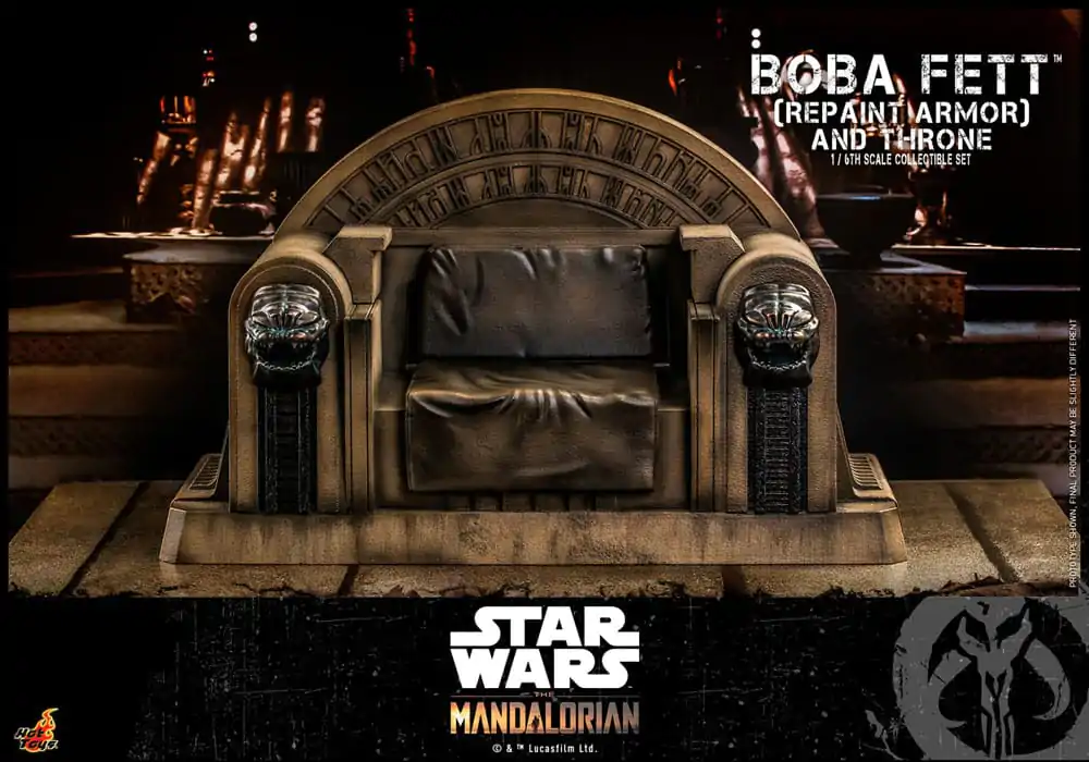 Star Wars: The Mandalorian Action Figur 1/6 Boba Fett Repaint Armor and Throne Special Edition 30 cm Produktfoto