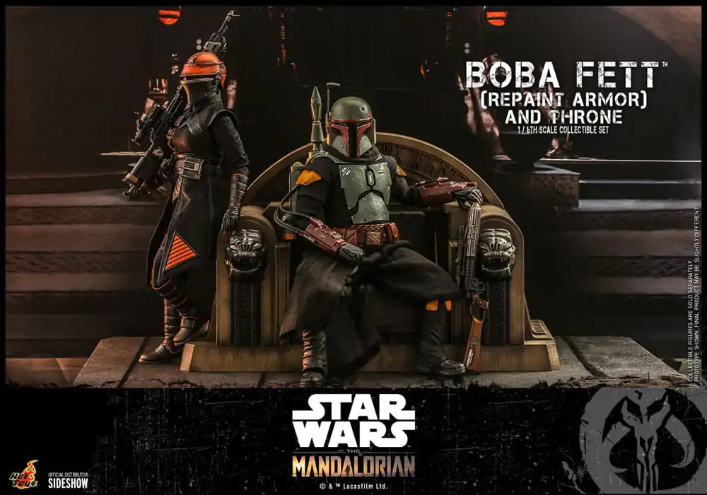 Star Wars: The Mandalorian Action Figur 1/6 Boba Fett Repaint Armor and Throne Special Edition 30 cm Produktfoto