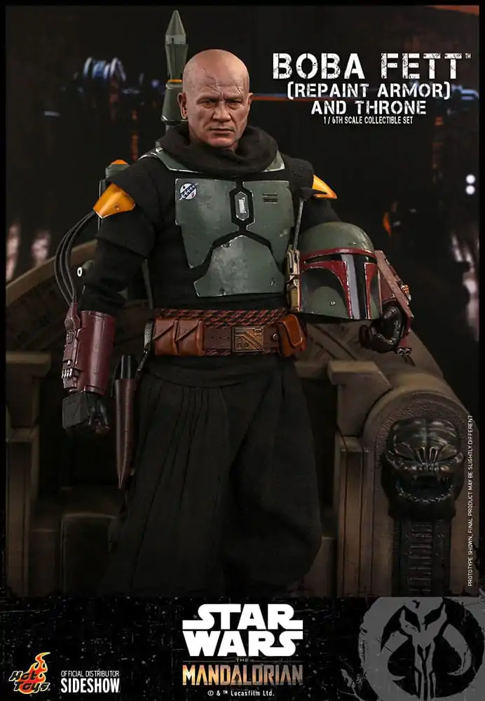 Star Wars: The Mandalorian Action Figur 1/6 Boba Fett Repaint Armor and Throne Special Edition 30 cm Produktfoto