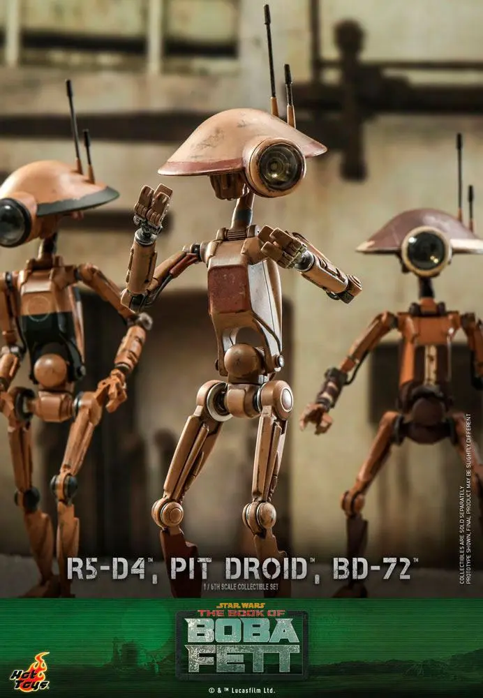 Star Wars The Mandalorian Actionfiguren 1/6 R5-D4, Pit Droid, & BD-72 Produktfoto