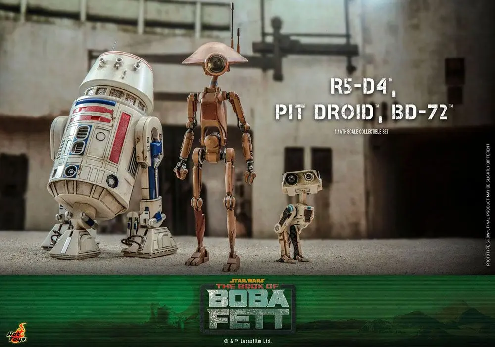 Star Wars The Mandalorian Actionfiguren 1/6 R5-D4, Pit Droid, & BD-72 Produktfoto