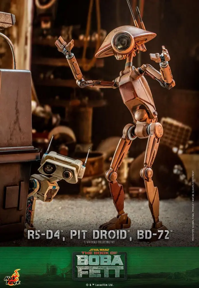 Star Wars The Mandalorian Actionfiguren 1/6 R5-D4, Pit Droid, & BD-72 Produktfoto