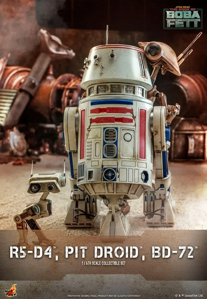 Star Wars The Mandalorian Actionfiguren 1/6 R5-D4, Pit Droid, & BD-72 Produktfoto