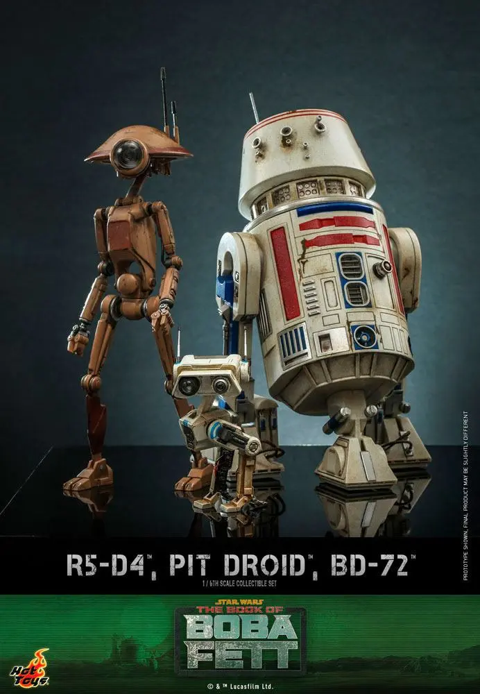 Star Wars The Mandalorian Actionfiguren 1/6 R5-D4, Pit Droid, & BD-72 Produktfoto