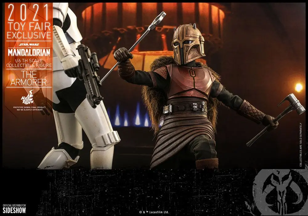 Star Wars The Mandalorian Actionfigur 1/6 The Armorer 2021 Toy Fair Exclusive 29 cm Produktfoto