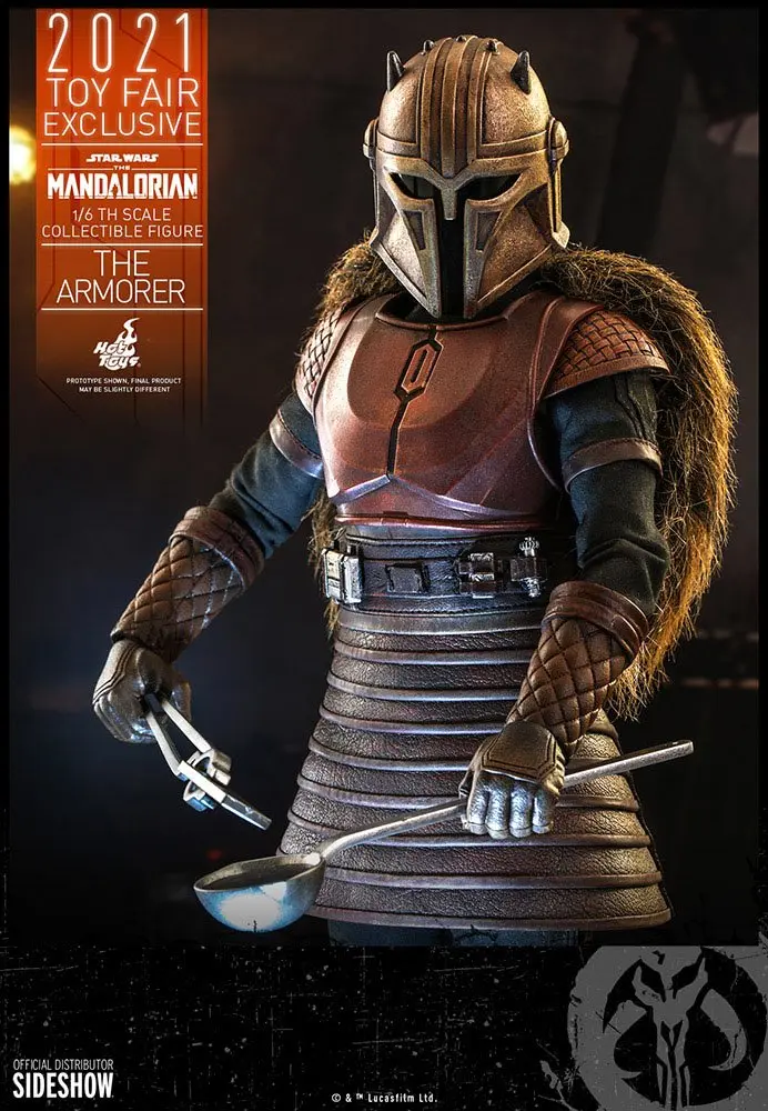 Star Wars The Mandalorian Actionfigur 1/6 The Armorer 2021 Toy Fair Exclusive 29 cm Produktfoto