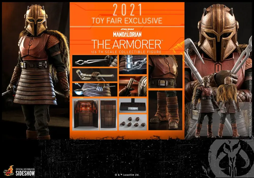 Star Wars The Mandalorian Actionfigur 1/6 The Armorer 2021 Toy Fair Exclusive 29 cm Produktfoto
