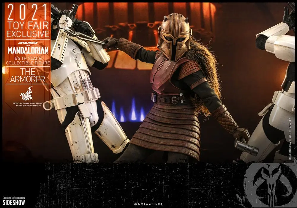 Star Wars The Mandalorian Actionfigur 1/6 The Armorer 2021 Toy Fair Exclusive 29 cm Produktfoto