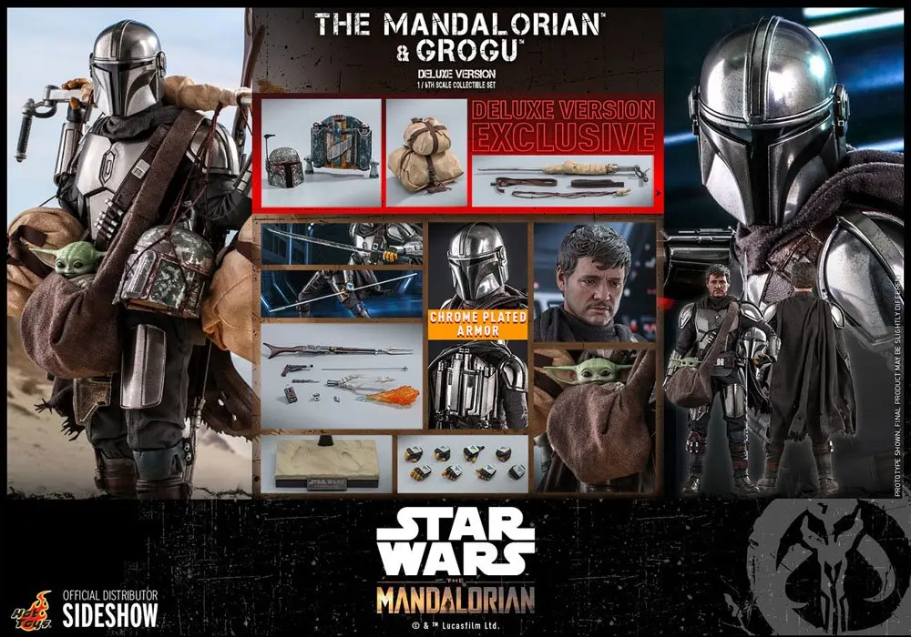 Star Wars The Mandalorian Actionfiguren Doppelpack 1/6 The Mandalorian & Grogu Deluxe Version 30 cm Produktfoto