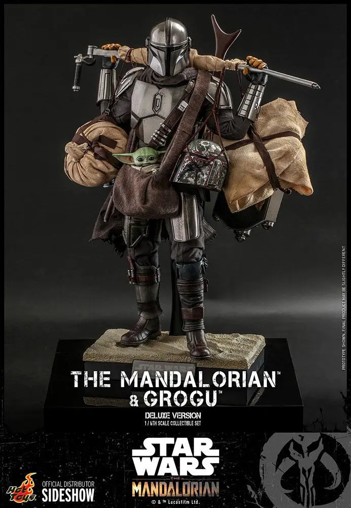 Star Wars The Mandalorian Actionfiguren Doppelpack 1/6 The Mandalorian & Grogu Deluxe Version 30 cm Produktfoto