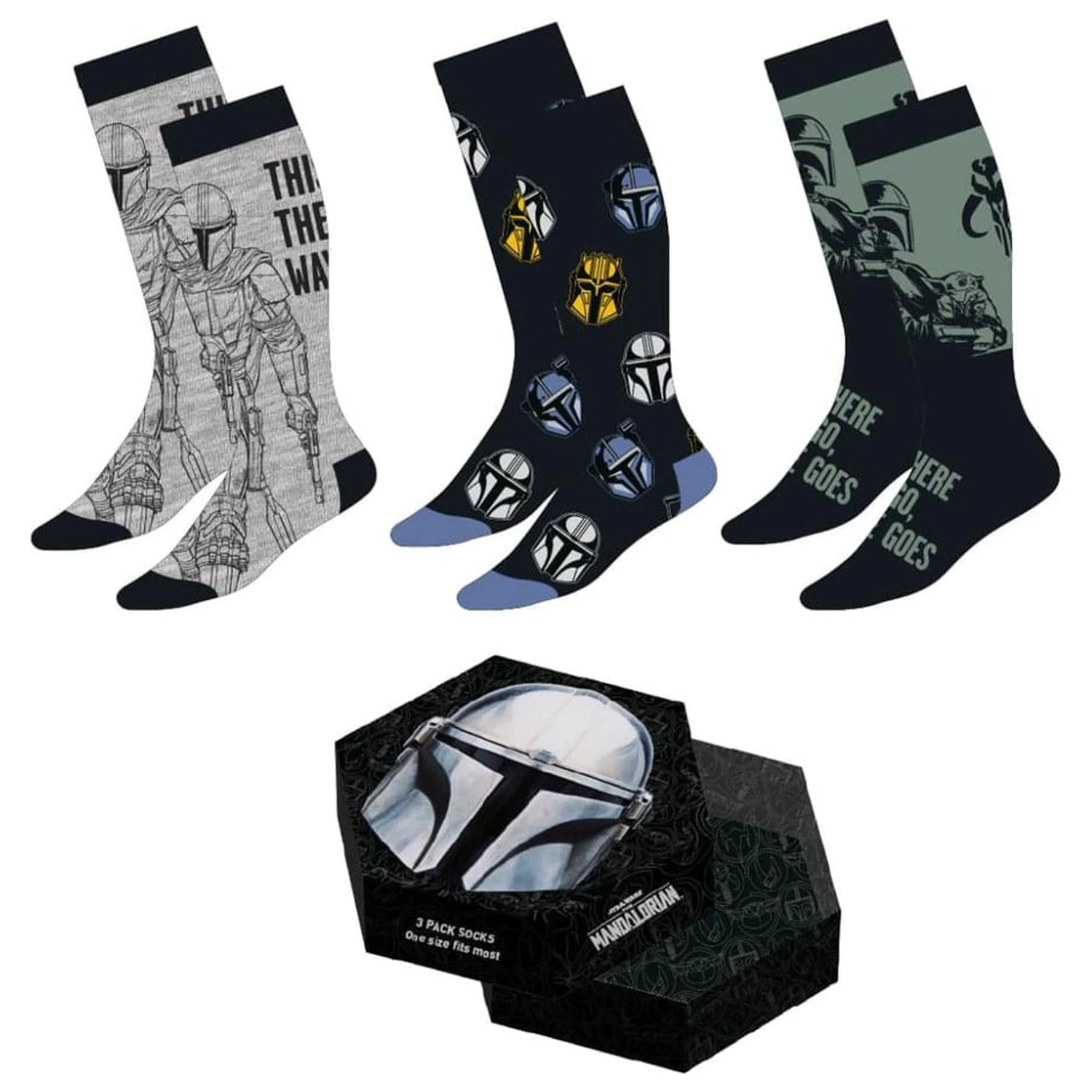 Star Wars: The Mandalorian Socken 3er-Pack Mandalorian 38-45 Produktfoto