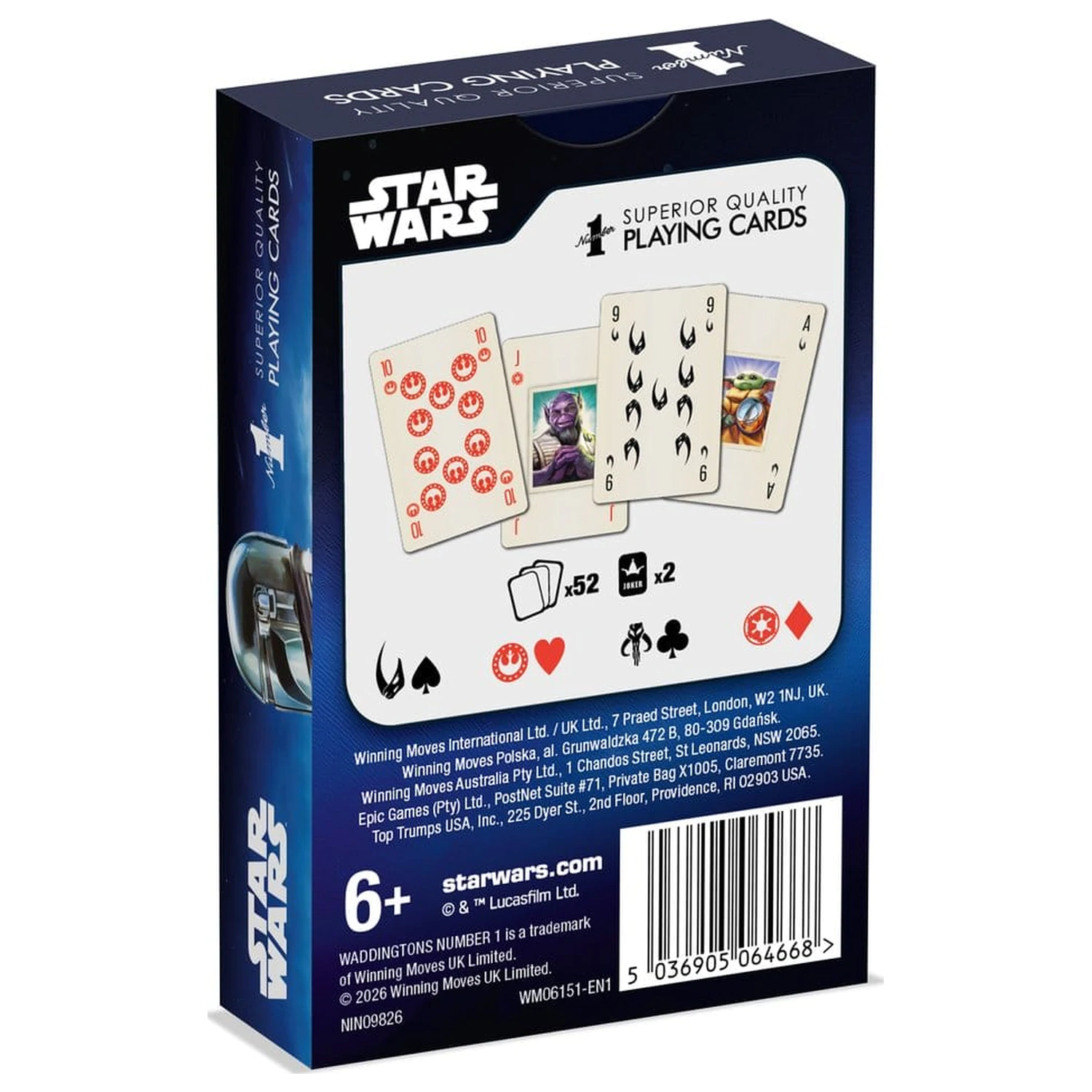 Star Wars Spielkarten The Mandalorian and Grogu *englische Version* Produktfoto