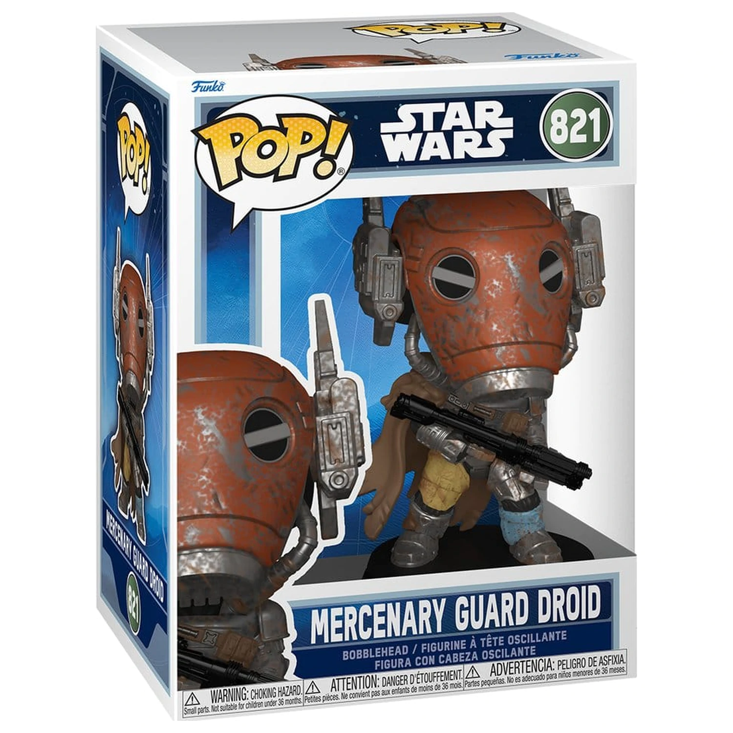 Star Wars: The Mandalorian and Grogu Funko POP! Vinyl Wackelkopf Figur Mercenary Guard Droid 9 cm Produktfoto