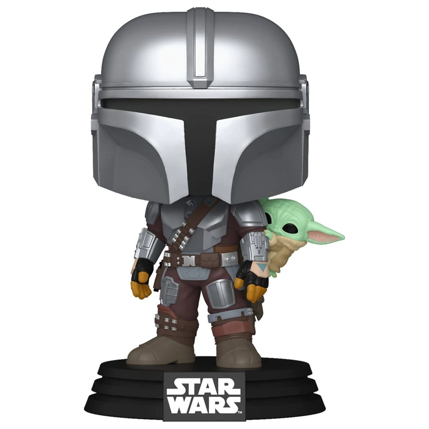 Star Wars: The Mandalorian and Grogu Funko POP! Vinyl Wackelkopf Figur The Mandalorian with Grogu 9 cm Produktfoto