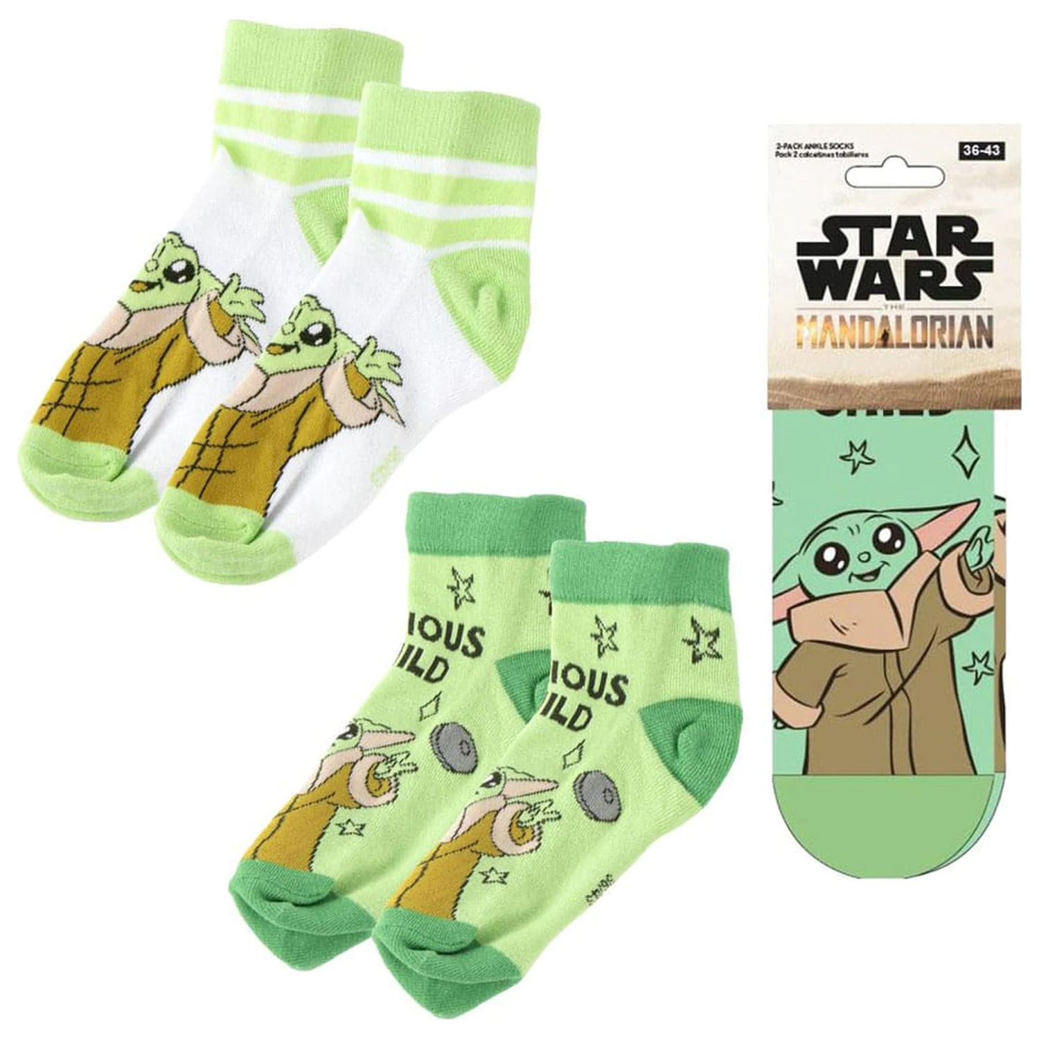 Star Wars: The Mandalorian Knöchelsocken 2er-Packs 38-45 Produktfoto