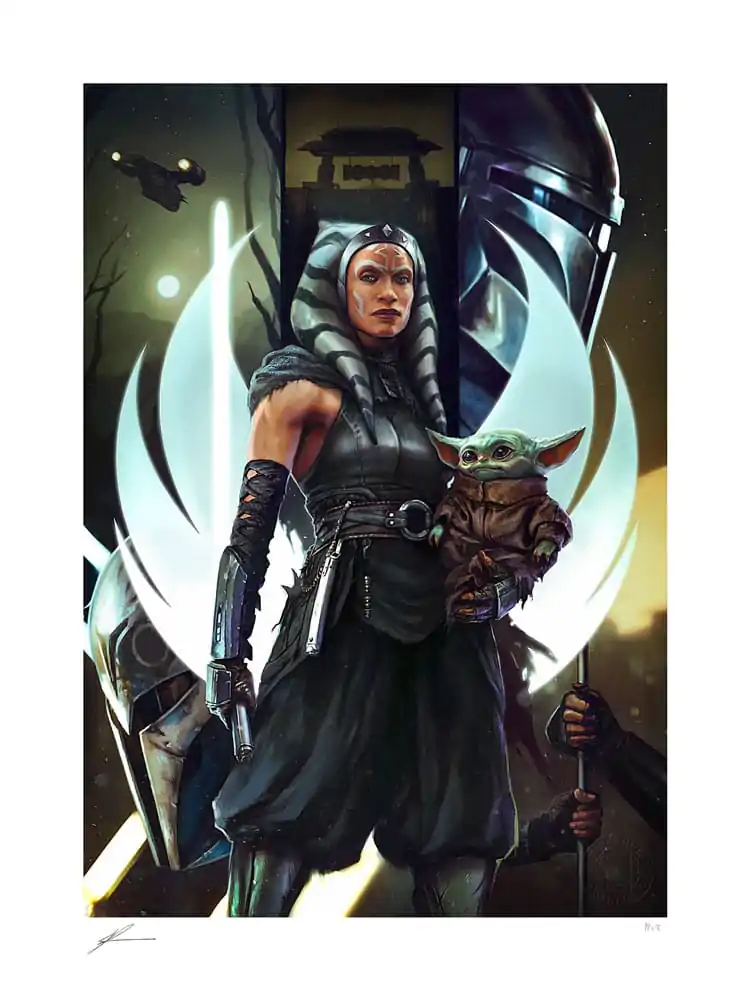 Star Wars: The Mandalorian Kunstdruck The Jedi: Ahsoka Tano &amp; Grogu 46 x 61 cm - ungerahmt Produktfoto